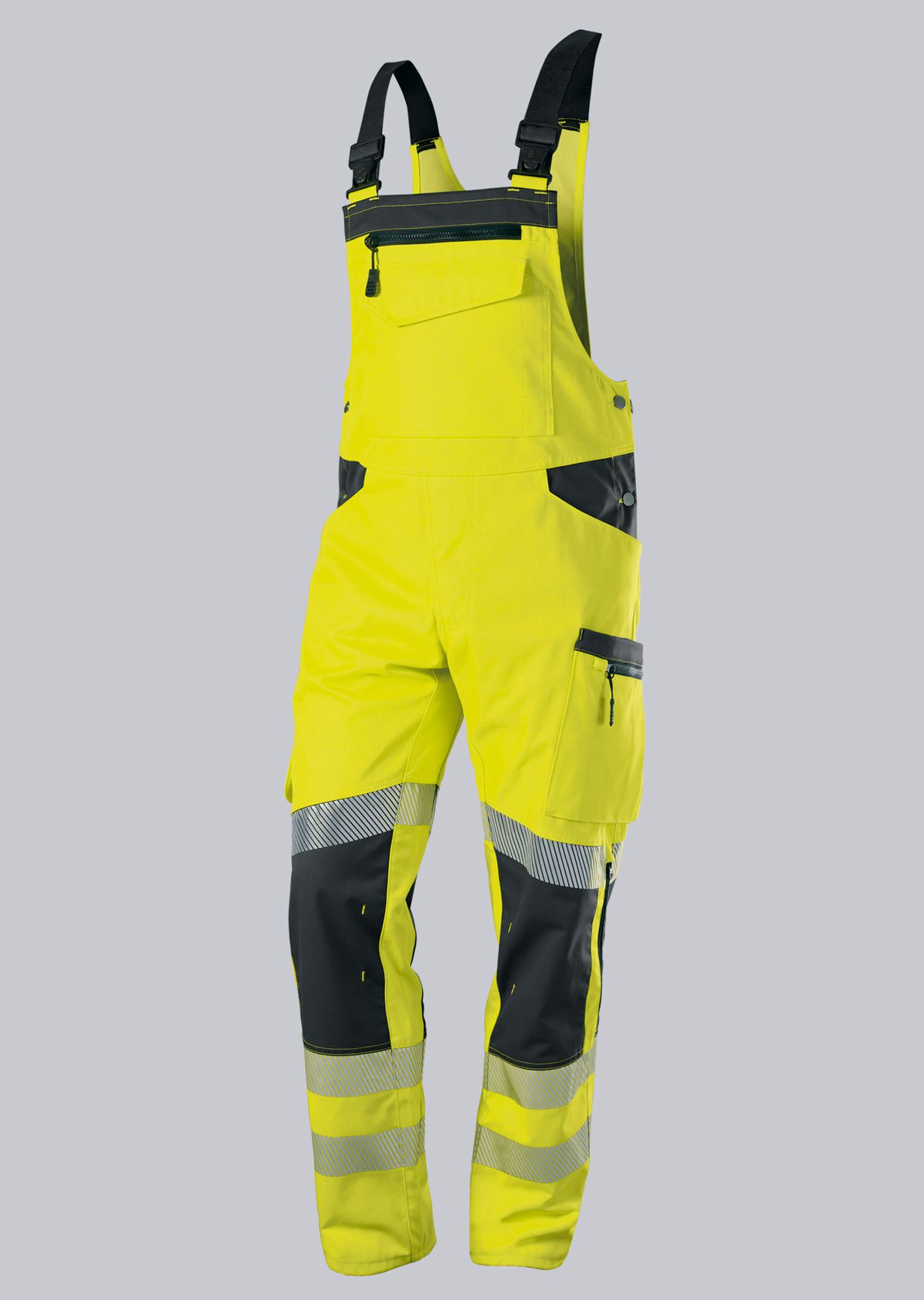 2041-844-6656_BP® Warnschutz-Stretch-Latzhose mit Knietaschen_warngelb/anthrazit_Cover Bild