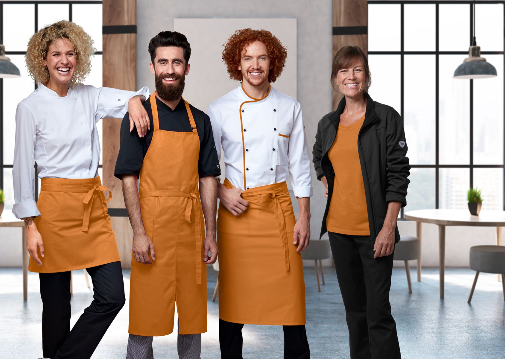 BP® STRETCH-Kochjacke mit lose beigelegter Brusttasche weiß Thumbnail 1