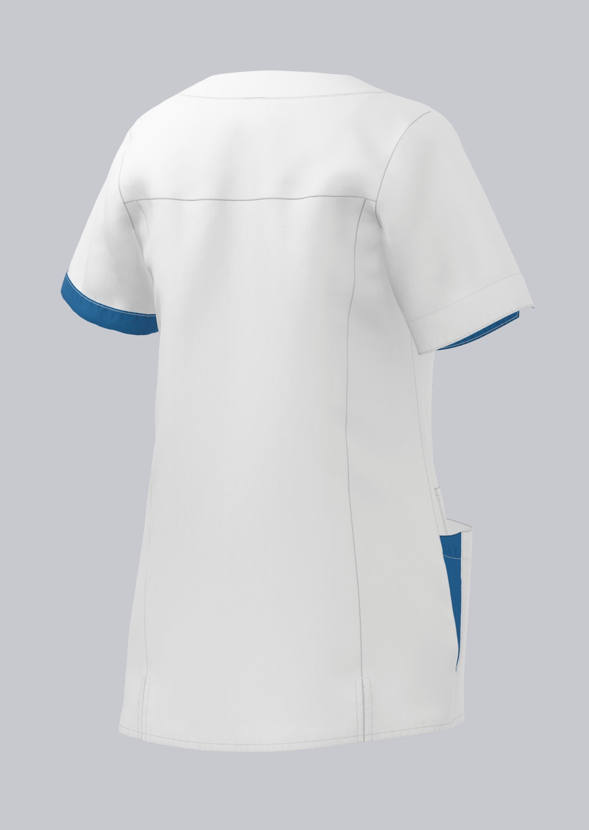 BP® Kasack für Damen weiß/azurblau Thumbnail 1