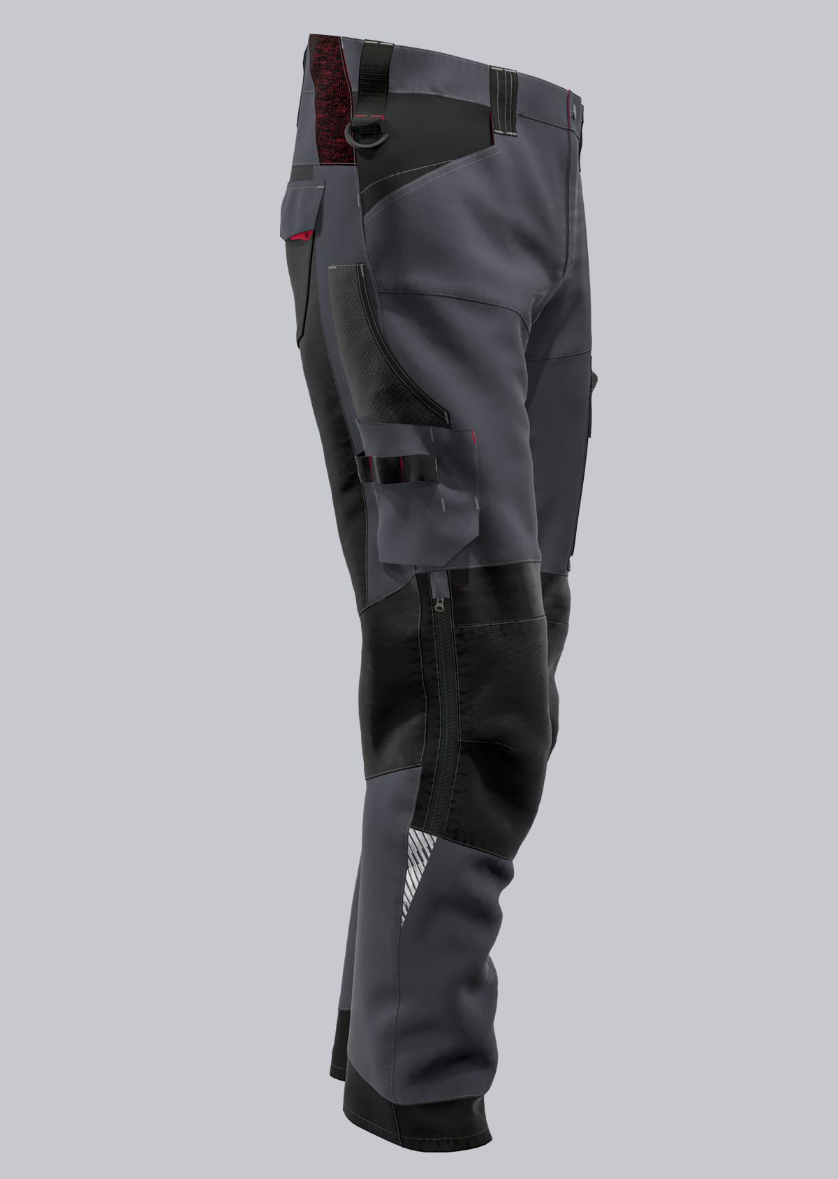 1968-570-5632 BP® Lightweight hybrid work trousers with knee pad pockets anthracite/black Thumbnail 3