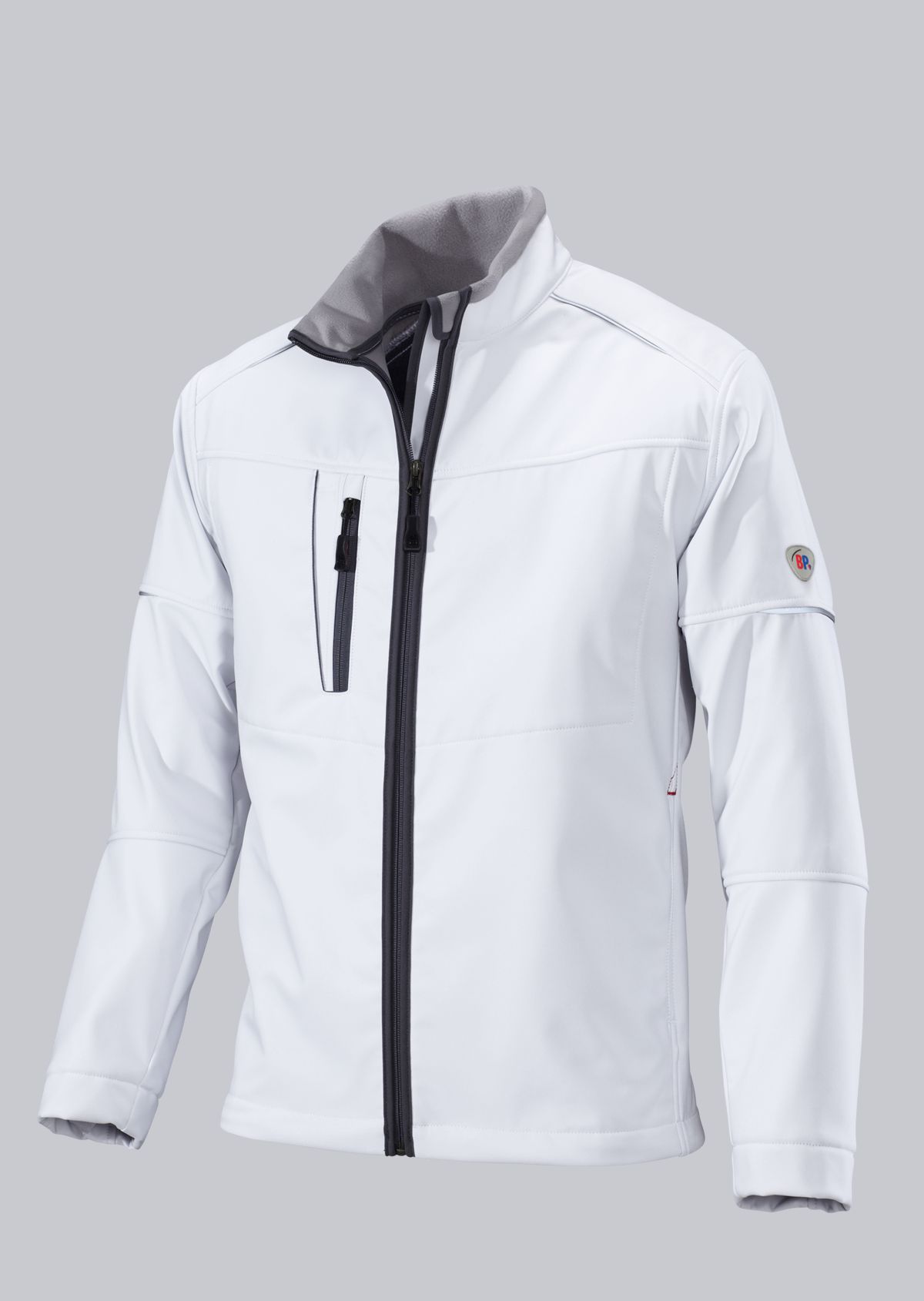 1868-572-21 BP® Soft-shell work jacket white/light grey Cover image