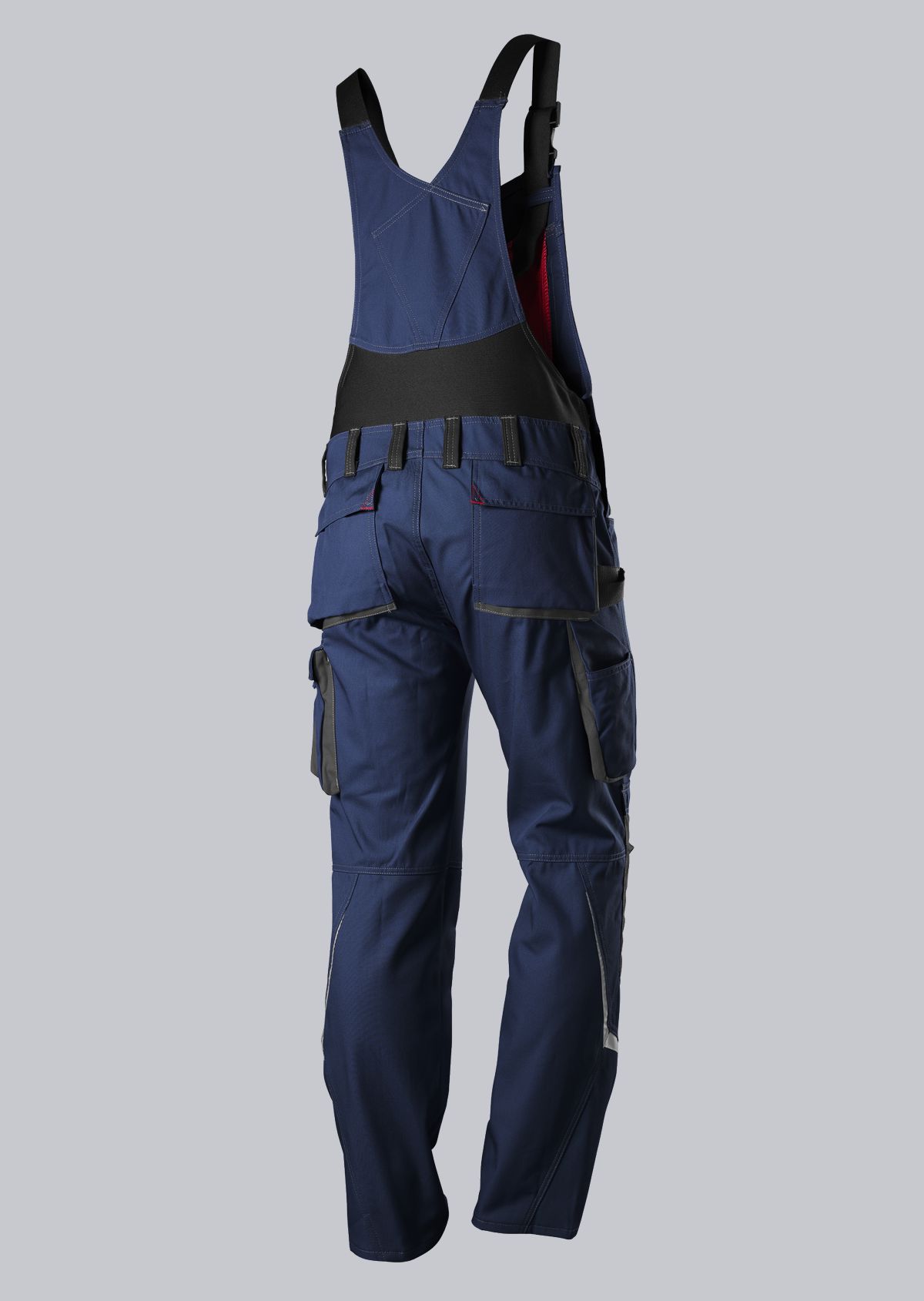 1804-720-110_BP® Comfort bib & brace with reflector elements, knee pad pockets_night blue_Image 2