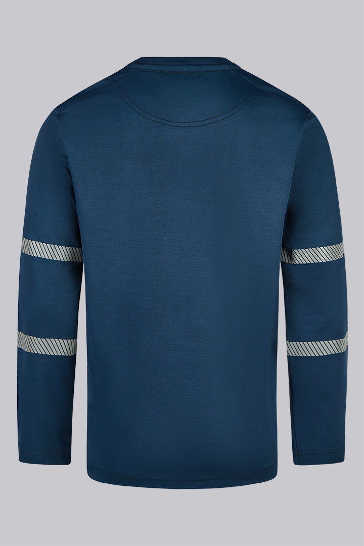 2422-863-1466 BP® Multinorm-T-shirt met lange mouwen, APC1, betere visualisatie nachtblauw/signaalgeel Thumbnail 1