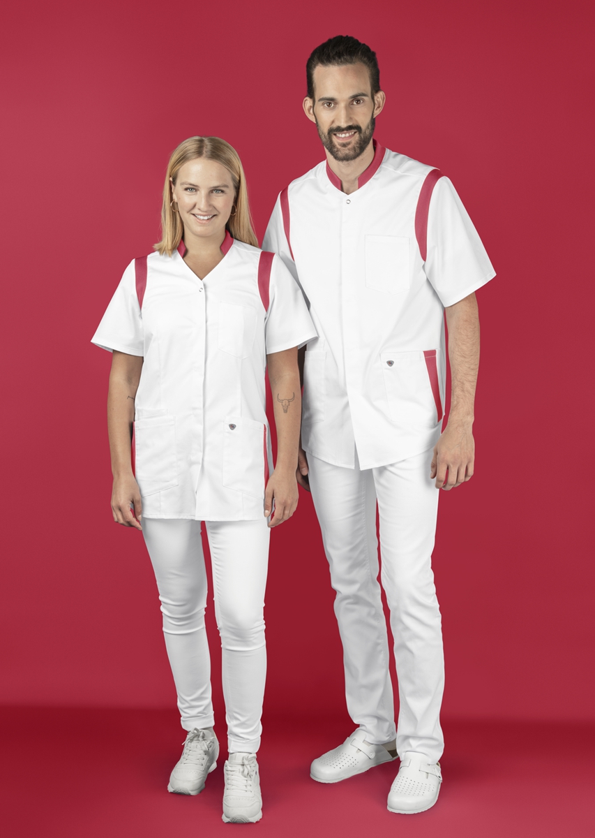 1710-684-2188 BP® Stretch women's tunic white/coral Thumbnail 6