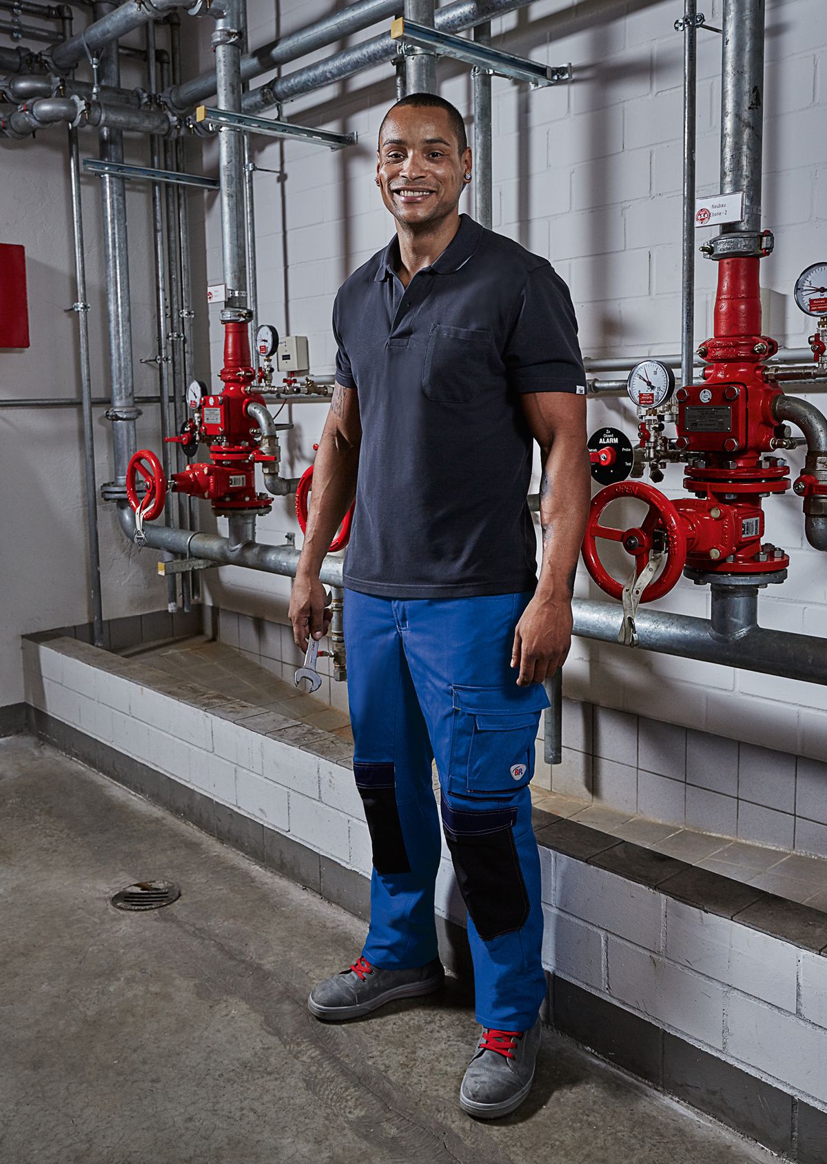 BP® Komfort-Arbeitshose mit Kniepolstertaschen königsblau/nachtblau Thumbnail 2