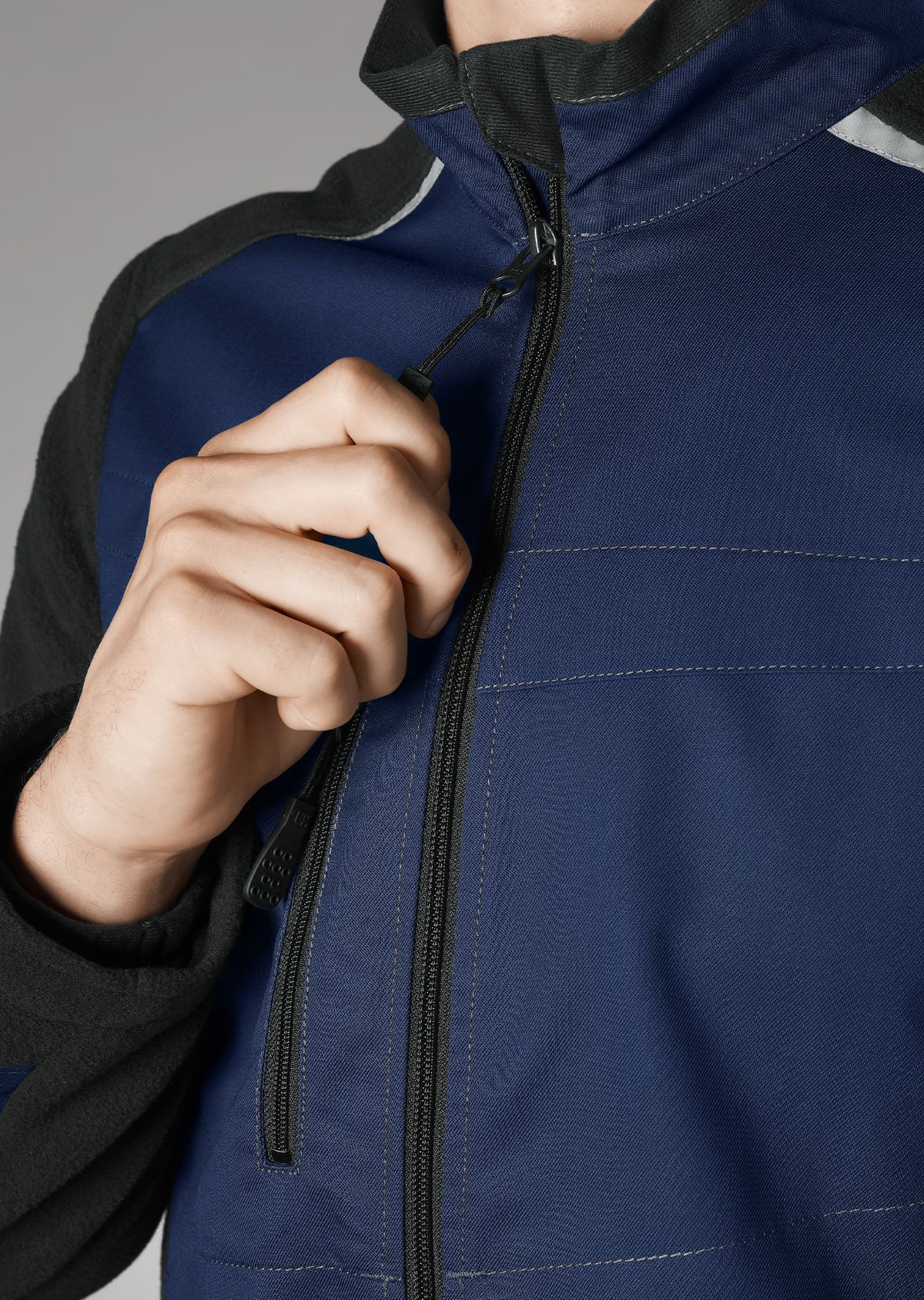 BP® Hybrid-Arbeitsjacke nachtblau/schwarz Thumbnail 3