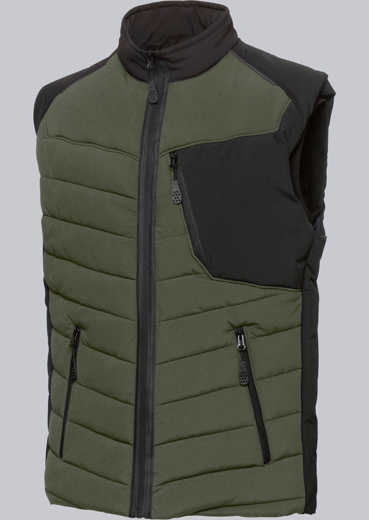1832-801-7332 BP® Gewatteerd outdoor-gilet olijf/zwart Hoofdafbeelding