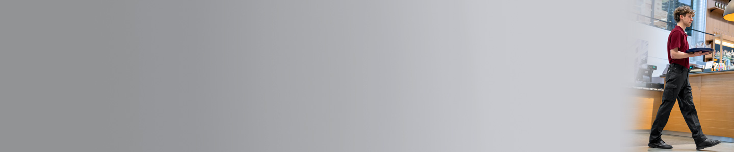 Bannière avec serveur en tenue de restauration BP®.