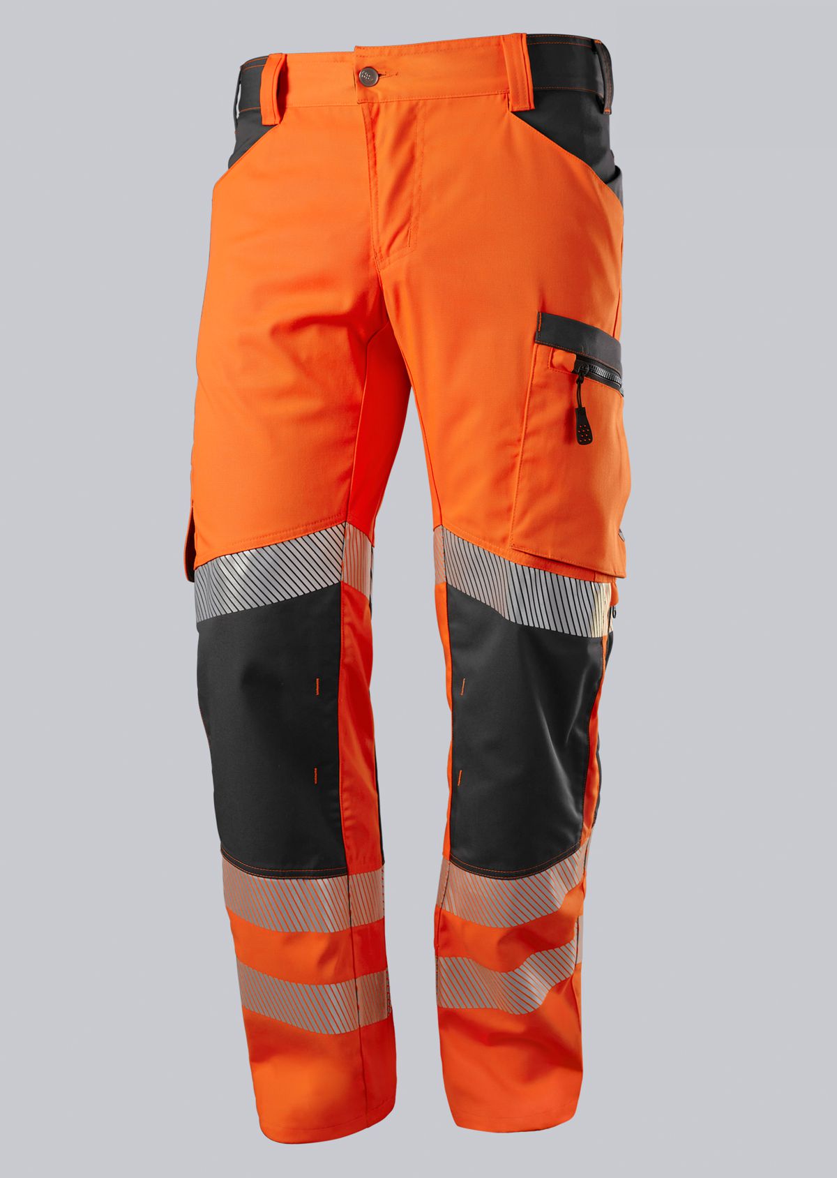 BP® Pantalon stretch à haute visibilité avec genouillères orange haute visibilité/anthracite Photo principale