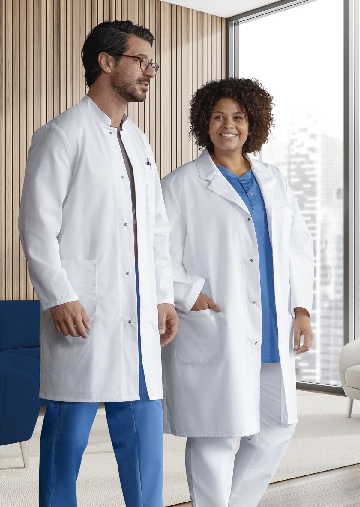 BP® Blouse unisexe blanc Thumbnail 2