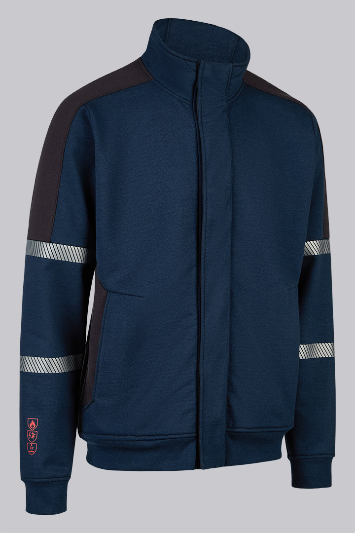 2429-629-1432 BP® Veste sweat multinormes APC1, visibilité améliorée bleu nuit/noir Thumbnail 2