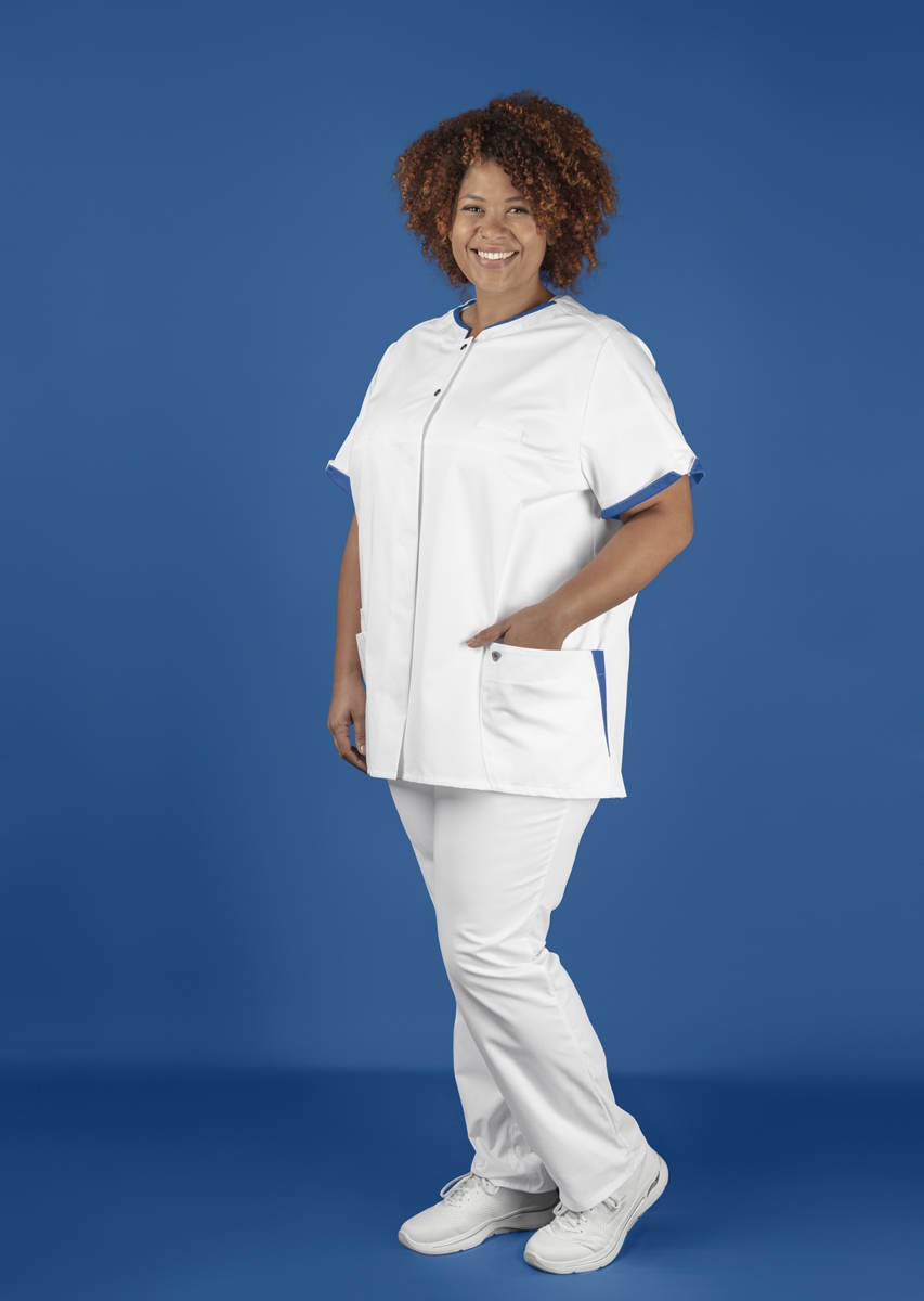 BP® Kasack für Damen weiß/azurblau Thumbnail 6