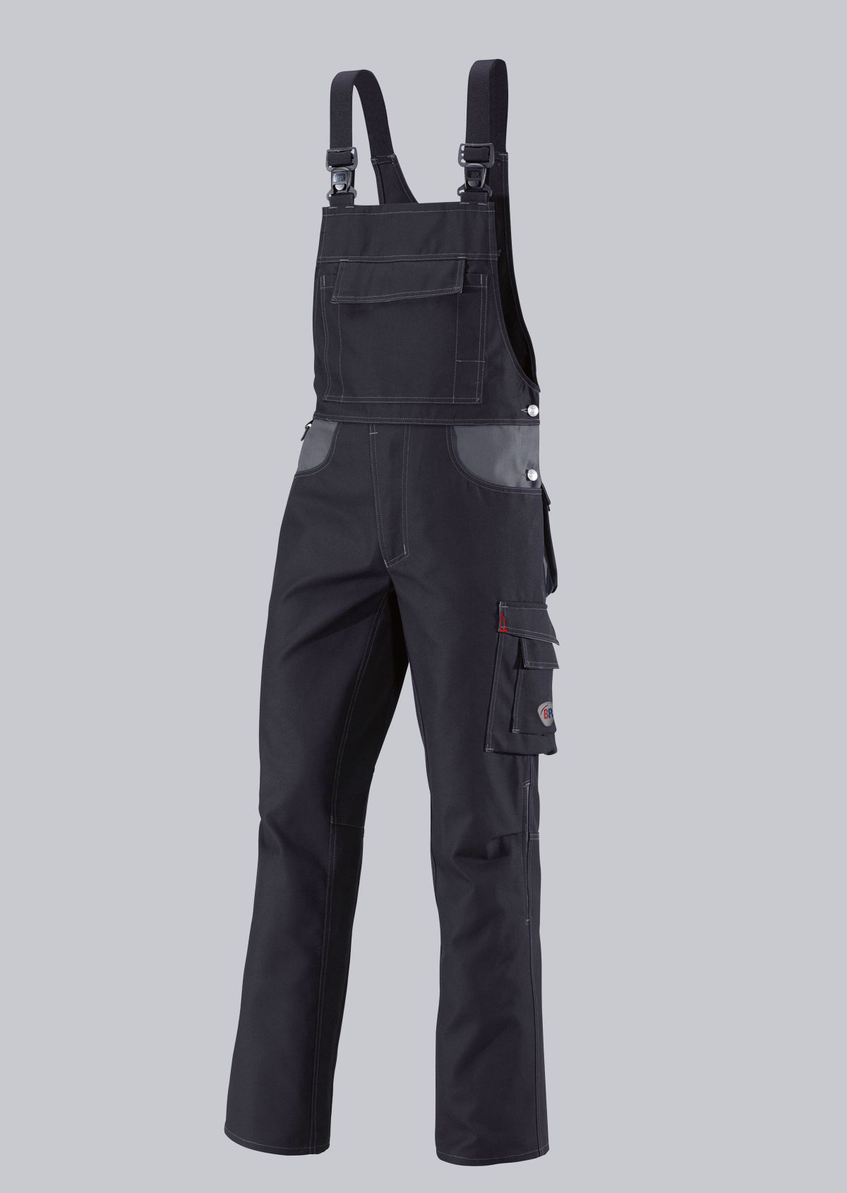 1790-555-32_BP® Strapazierfähige Latzhose_schwarz/dunkelgrau_Cover Bild