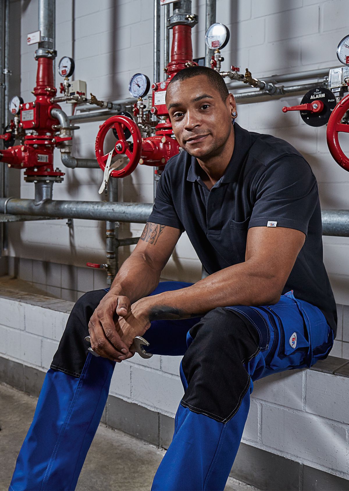 1797-720-13_BP® Comfort work trousers with knee pad pockets_royal blue/night blue_Image 4