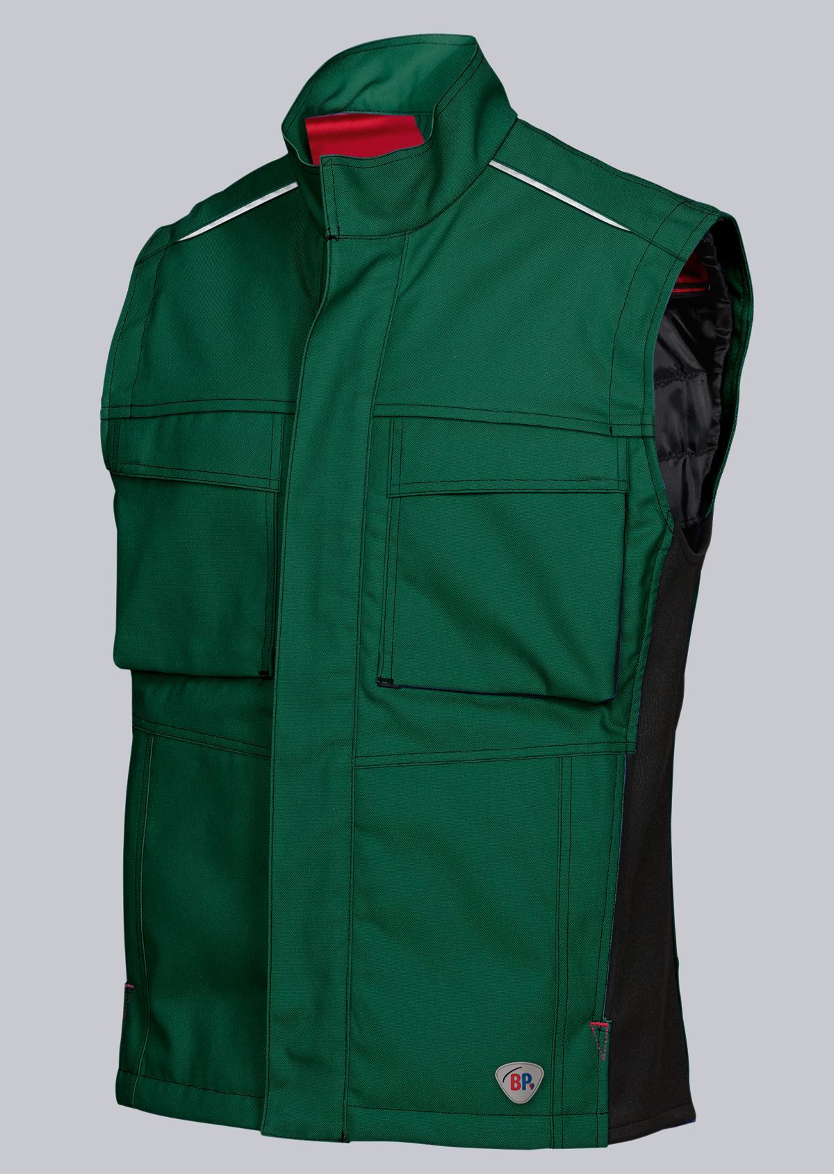 1786-555-74_BP® Gilet thermique résistant_vert moyen/noir_Cover image