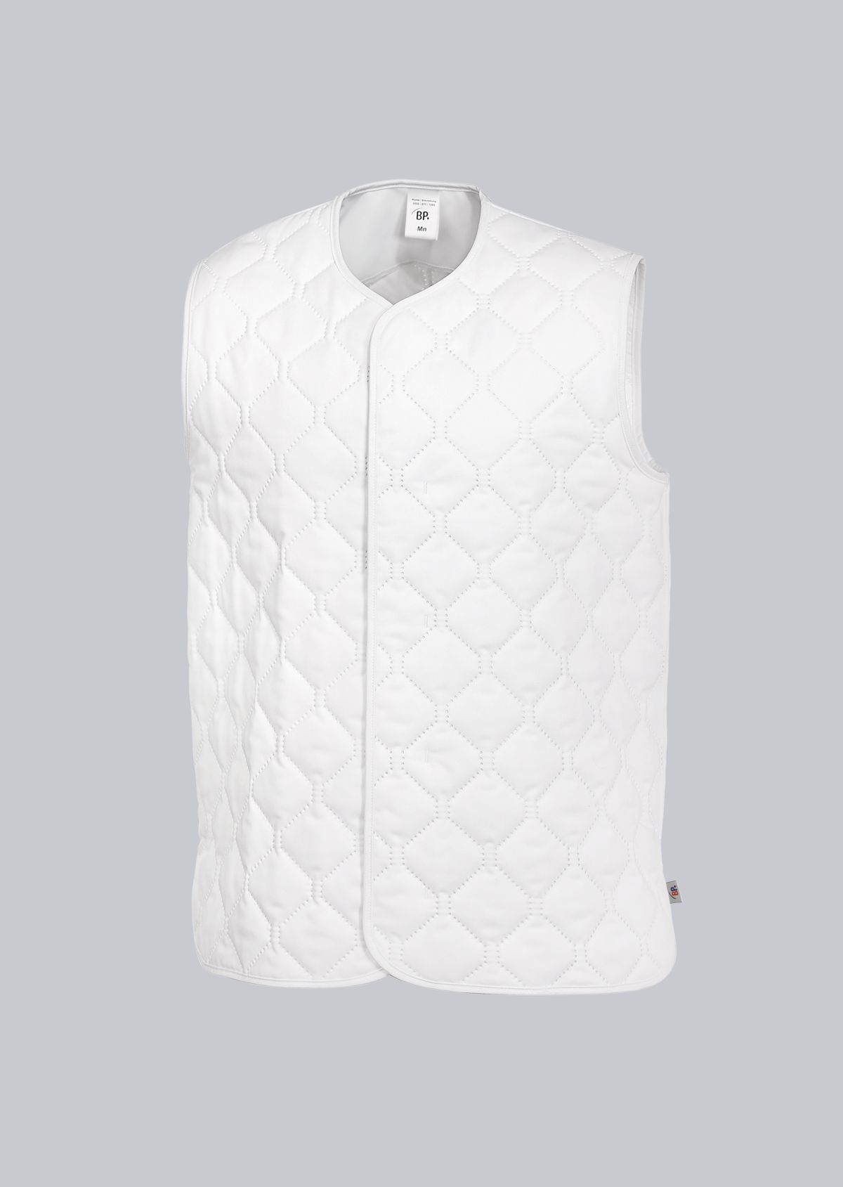 1683-665-21 BP® Gilet matelassé unisexe blanc Photo principale