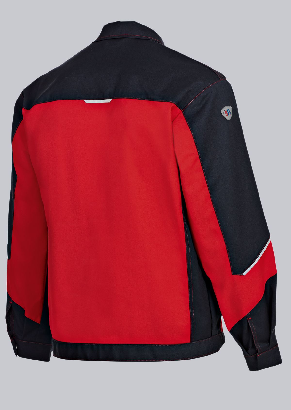 1607-559-81_BP® Work jacket with concealed buttons_red/black_Image 2