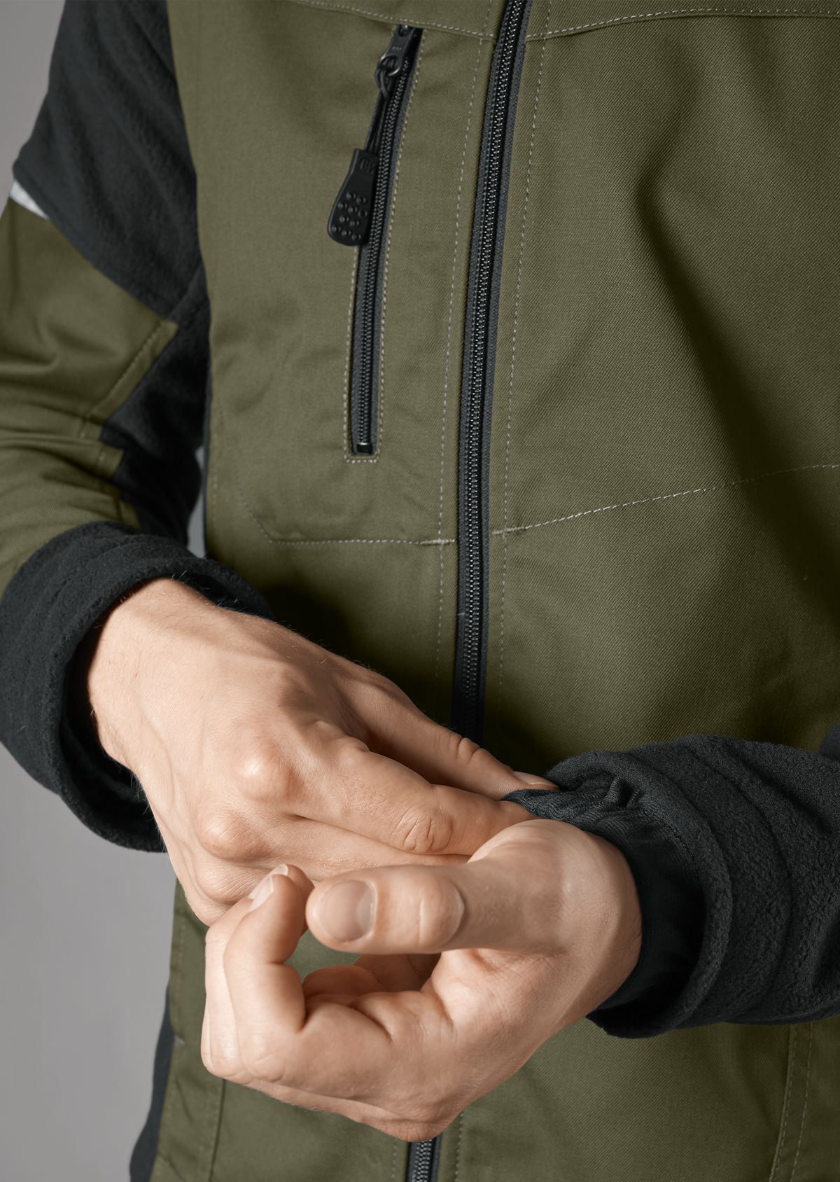 BP® Hybrid-Arbeitsjacke oliv/schwarz Thumbnail 3