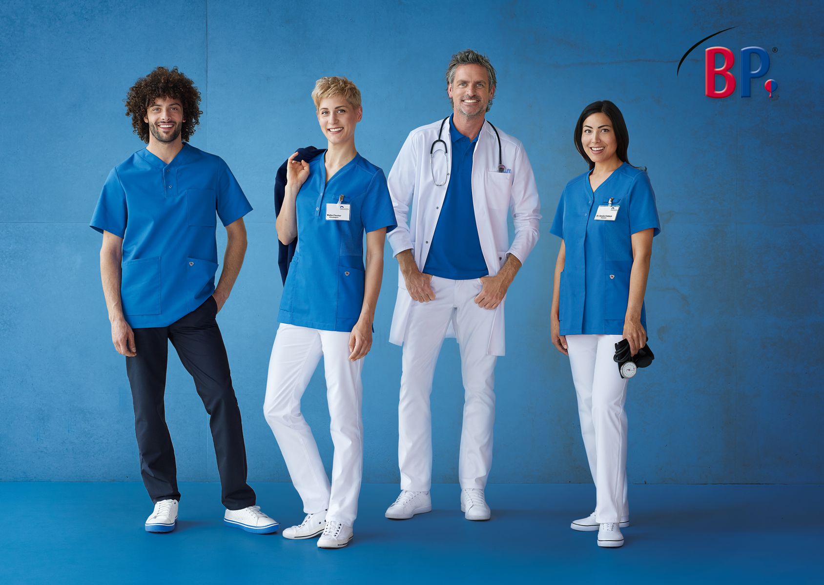 1741-435-116 BP® Unisex slip-on tunic azure blue Thumbnail 2