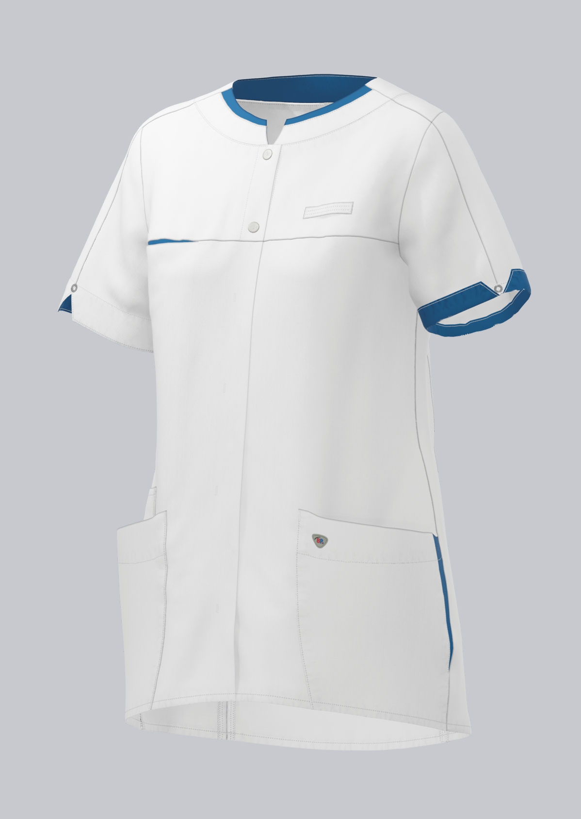 1704-485-2106 BP® Kasack für Damen weiß/azurblau Cover Bild