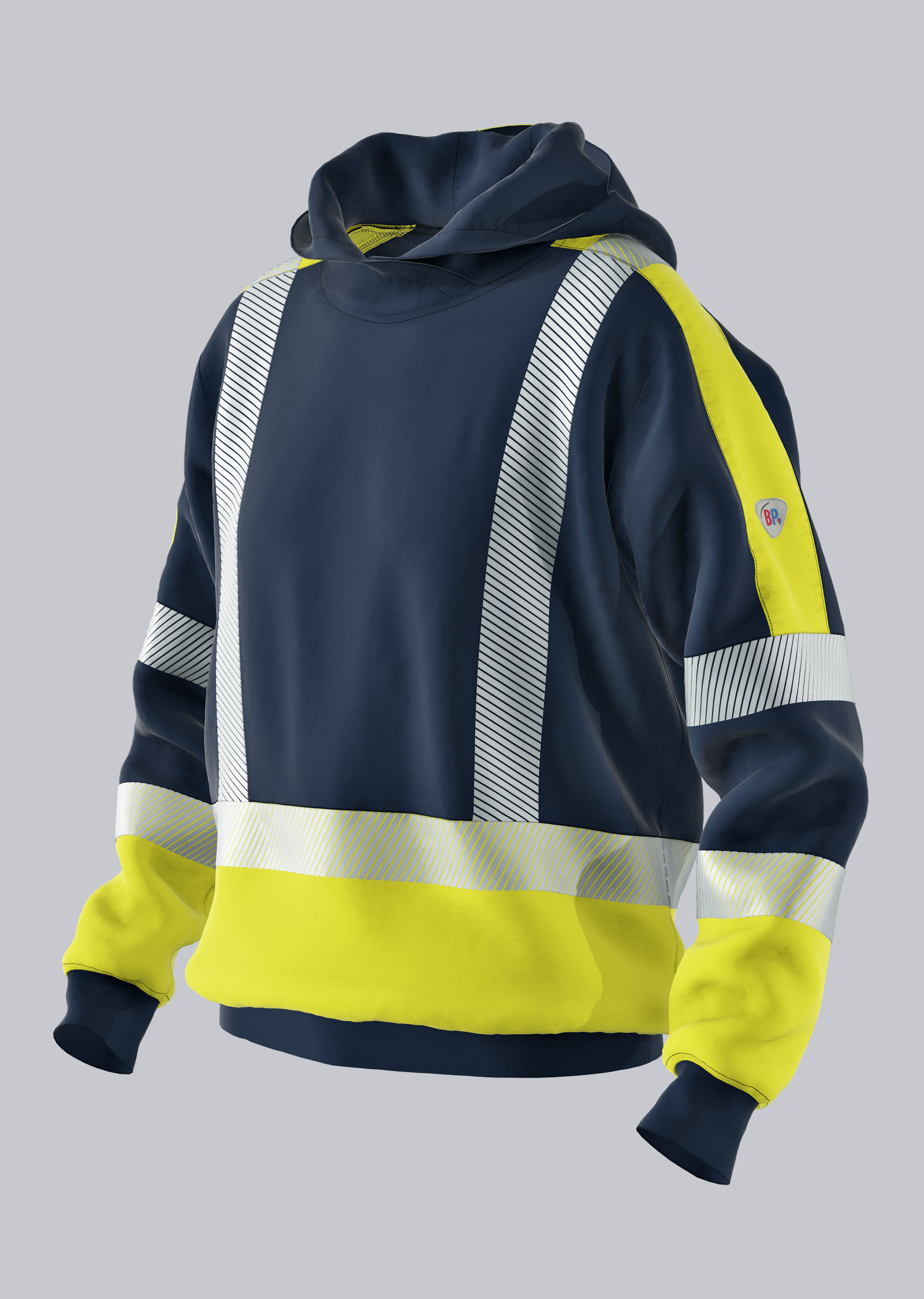 2226-629-1466 BP® Multinorm-hoodie APC1 nachtblauw/signaalgeel Hoofdafbeelding