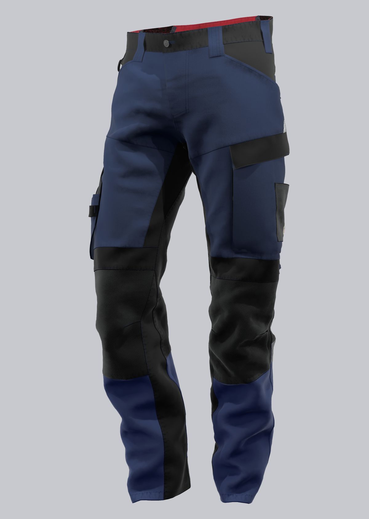 1818-565-1432 BP® Robust hybrid work trousers with knee pad pockets night blue/black Cover image