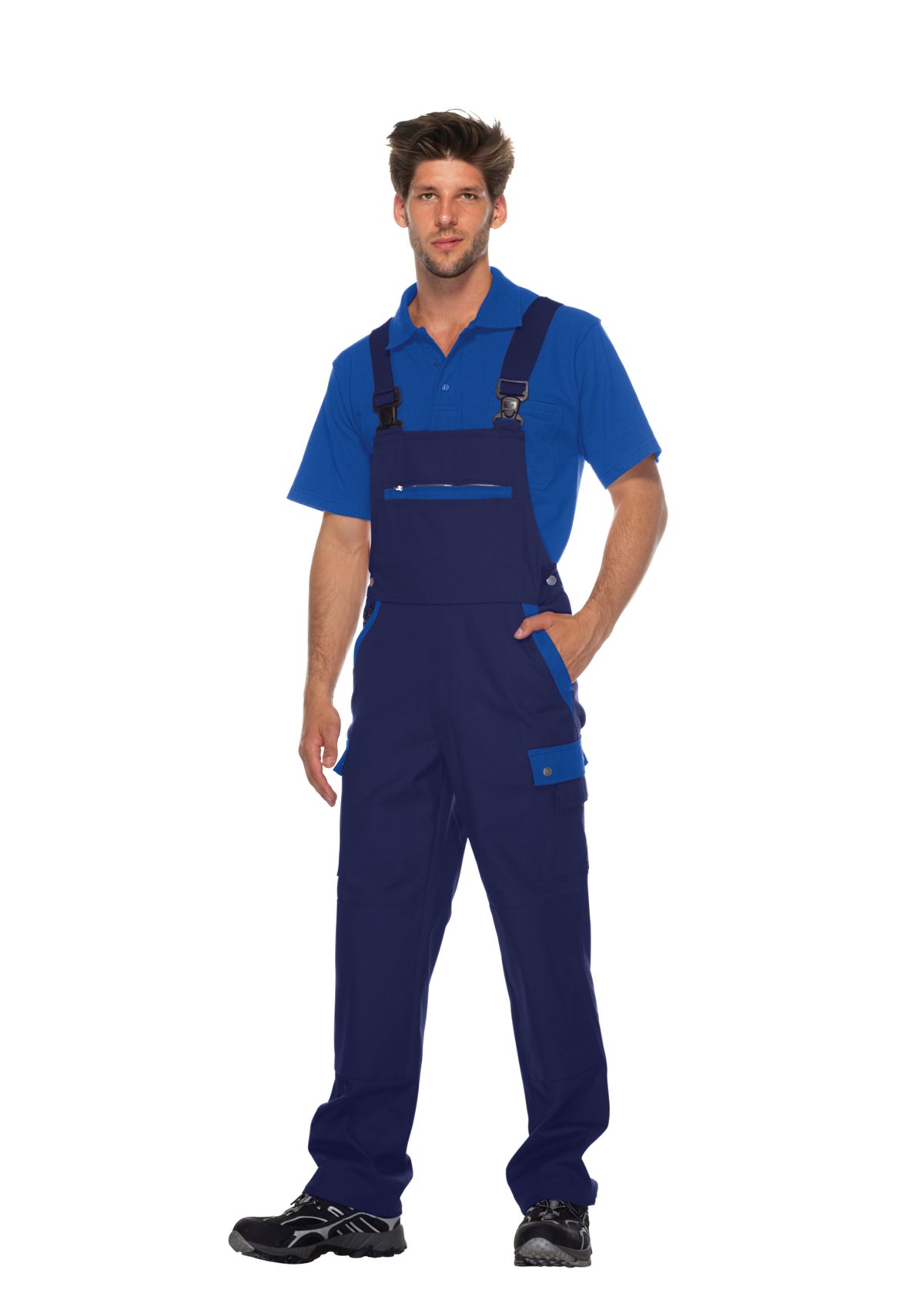 1844-720-10_BP® Comfort cargo bib & brace with knee pad pockets_dark blue/royal blue_Image 4