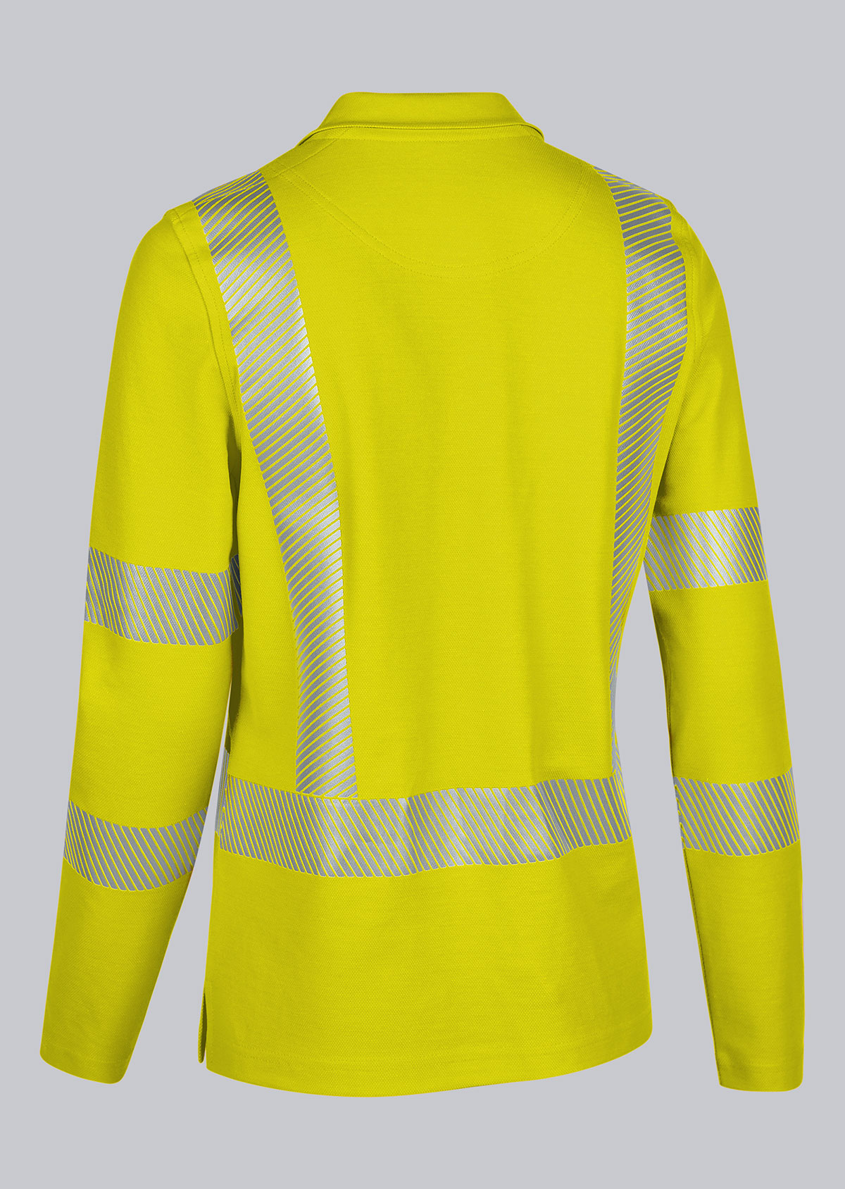 BP® Warnschutz-Langarmpoloshirt für Damen warngelb Thumbnail 3