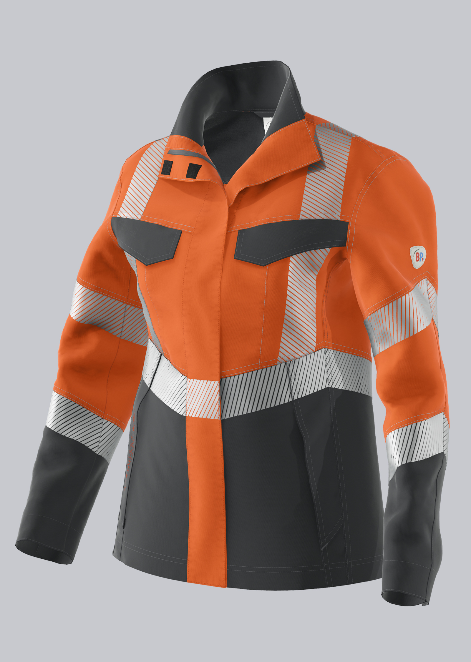 2248-840-6556_BP® Leichte Warnschutz-Multinorm-Jacke APC2 für Damen_warnorange/anthrazit_Cover Bild