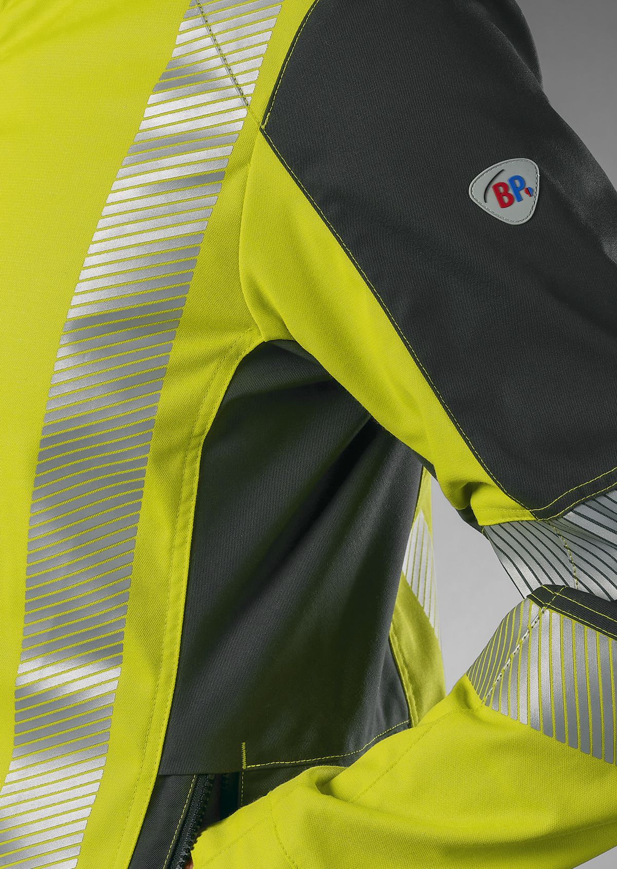 BP® Warnschutz-Stretch-Jacke warngelb/anthrazit Thumbnail 3