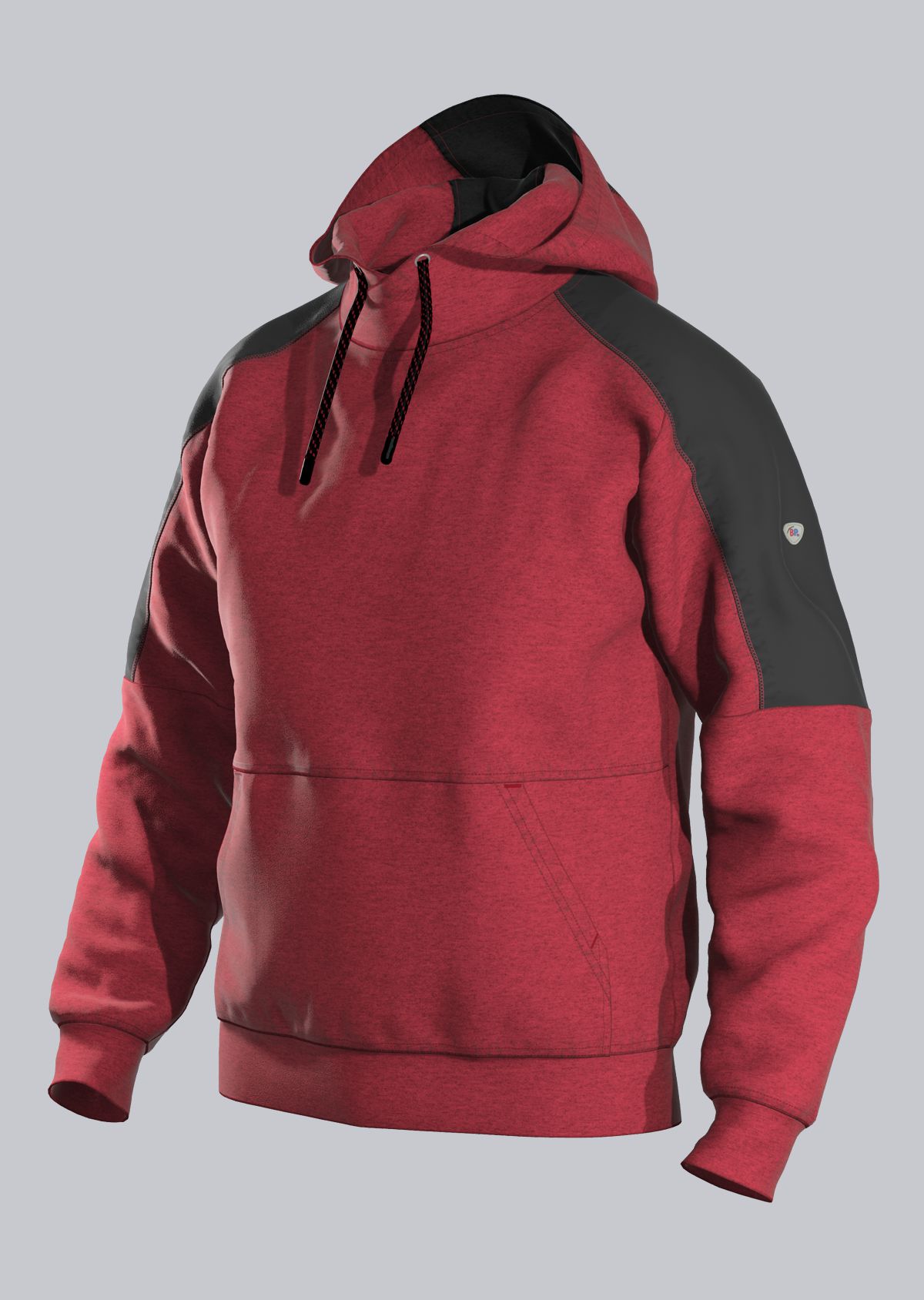 1721-293-8132_BP® Hoodie_rot/schwarz_Cover Bild