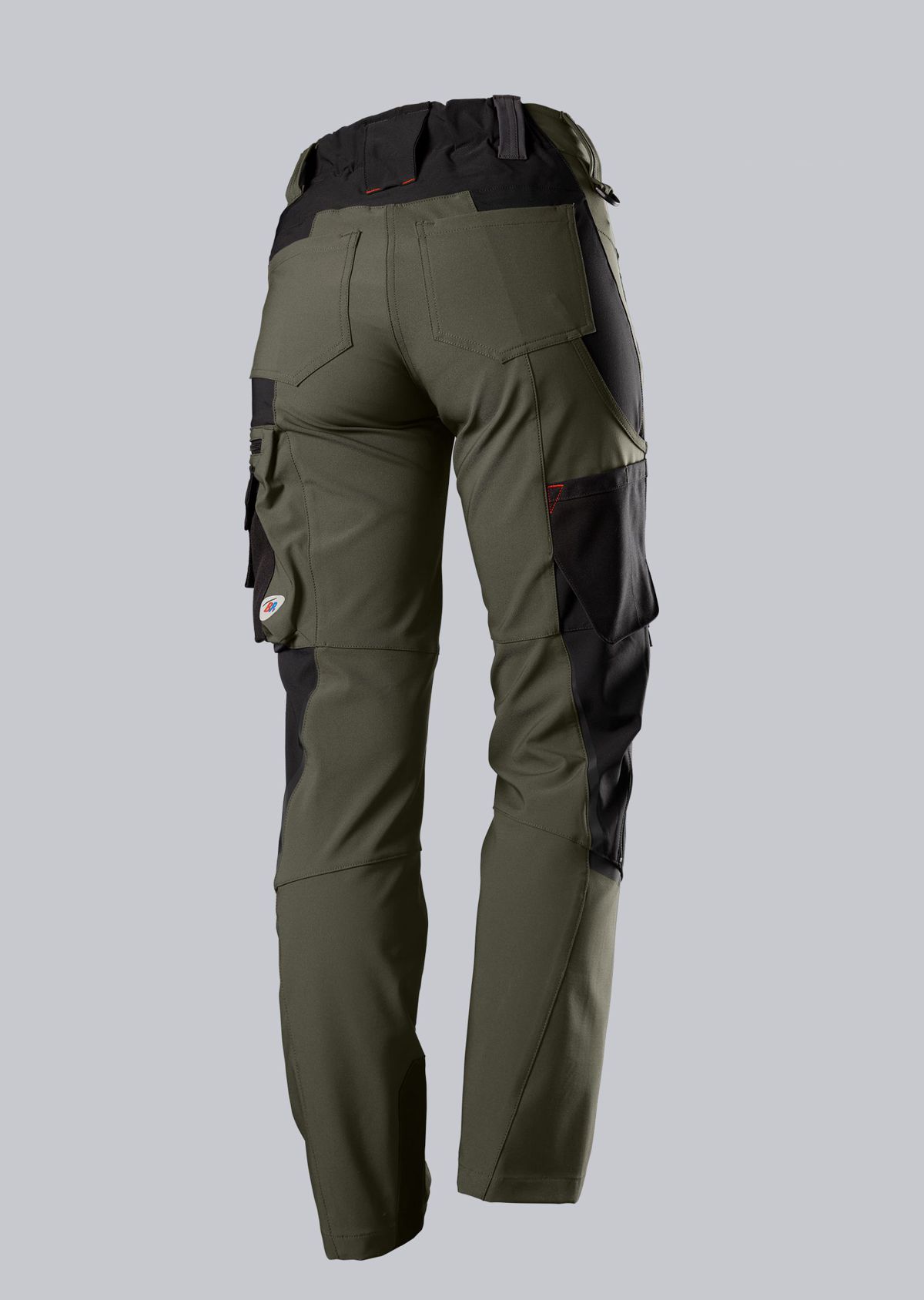 1862-620-7332_BP® Superstretch-Arbeitshose mit Kniepolstertaschen für Damen_oliv/schwarz_Bild 2