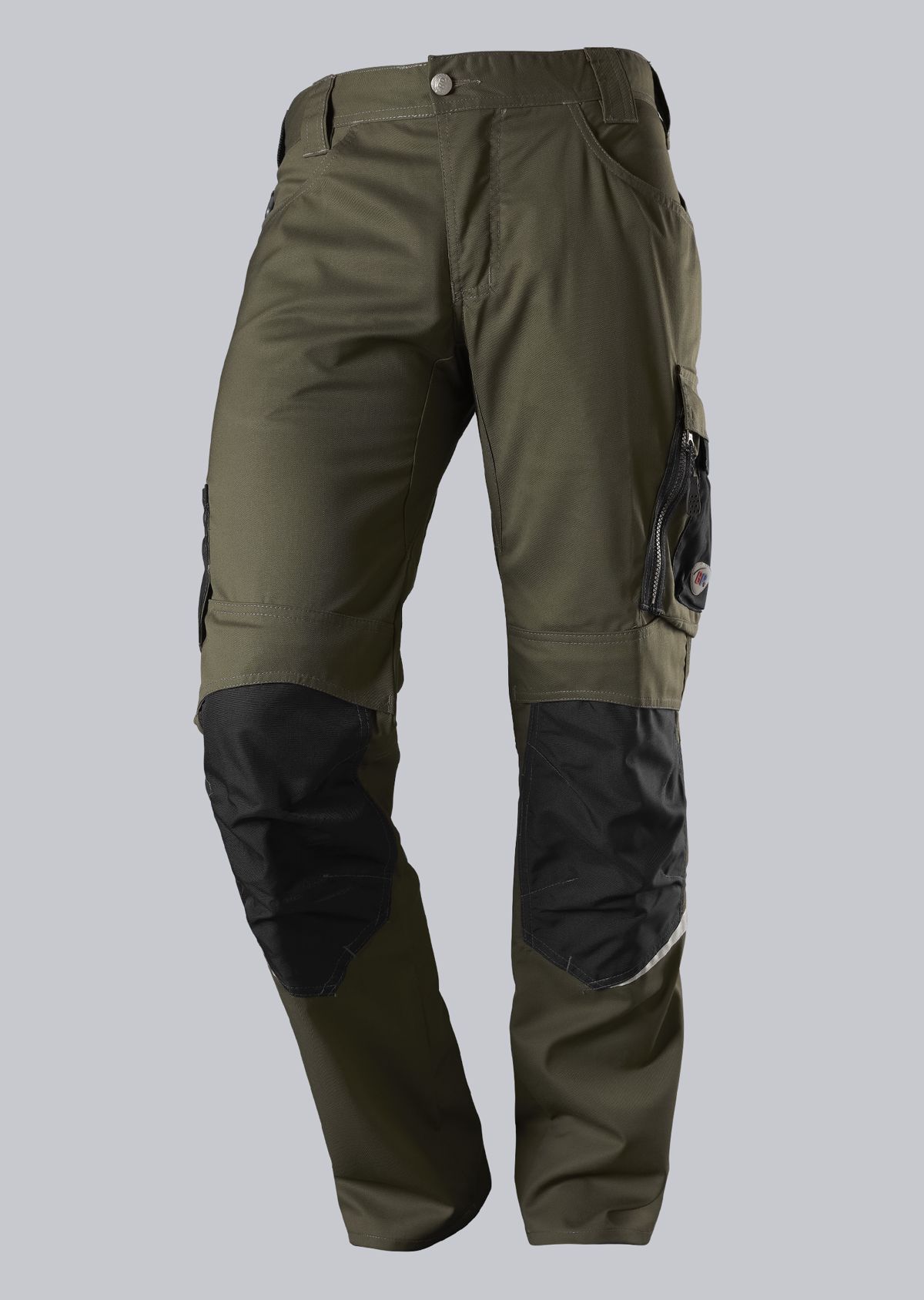 BP® Leichte Arbeitshose mit Kniepolstertaschen oliv/schwarz Cover Bild