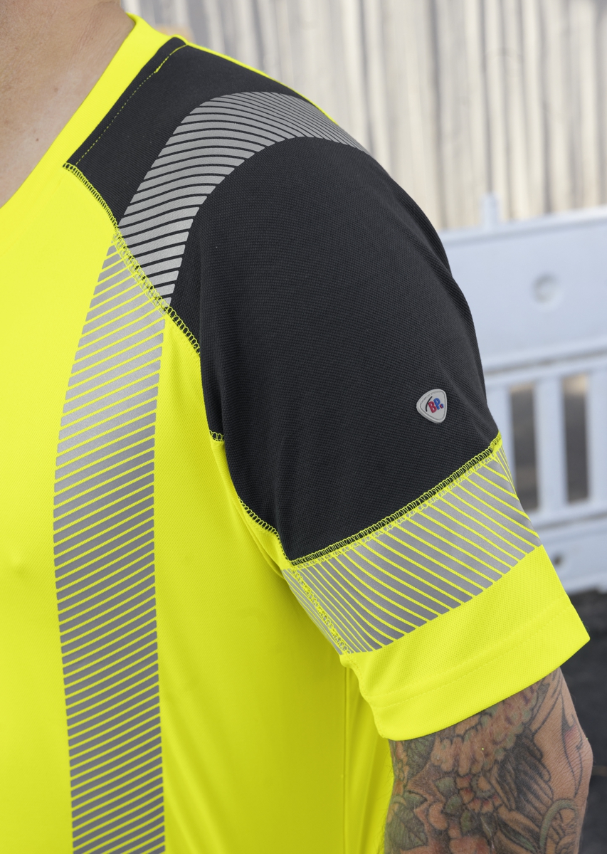 2139-861-6656 BP® High-visibility functional T-shirt warning yellow/anthracite Thumbnail 4