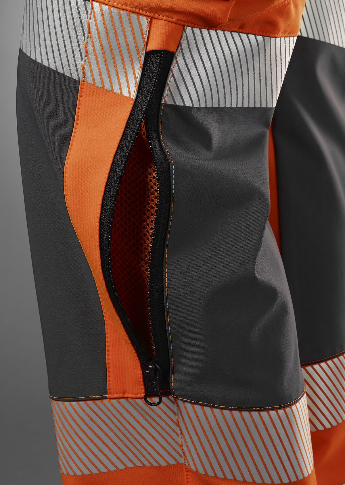 2044-883-6556_BP® Superstretch-broek met hoge zichtbaarheid en kniezakken_signaaloranje/antraciet_afbeelding 4