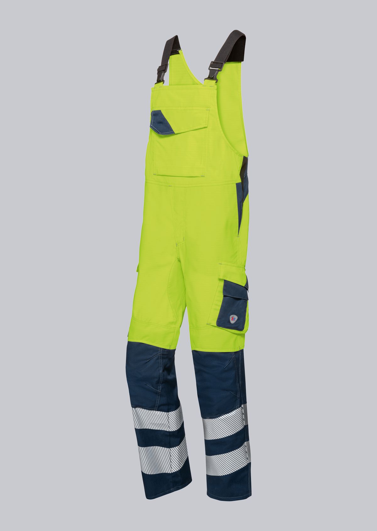 2237-590-6614_BP® Leichte Warnschutz-Multinorm-Latzhose APC2_warngelb/nachtblau_Cover Bild