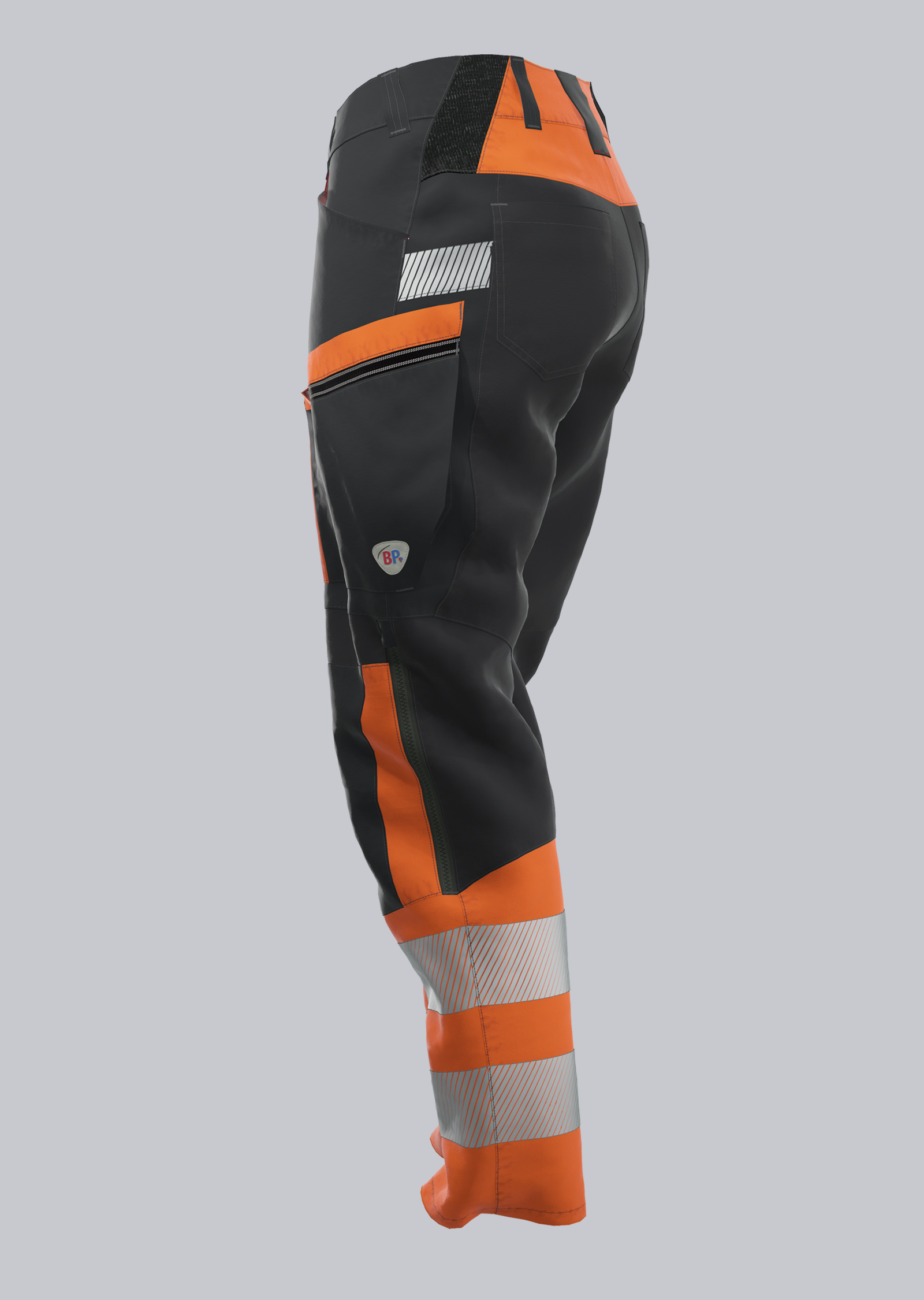 2048-845-5665_BP® Warnschutz-Hybrid-Hose Klasse 1 für Damen_anthrazit/warnorange_Bild 3