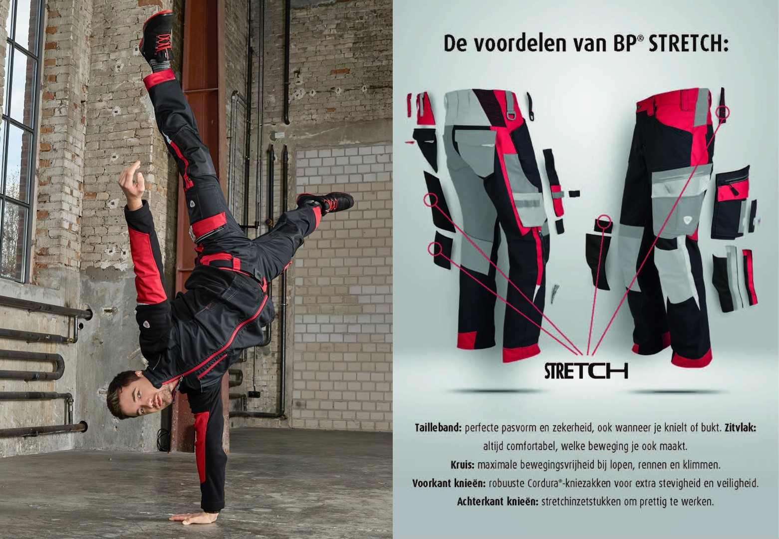 Voordelen van BP® STRETCH werkbroeken.