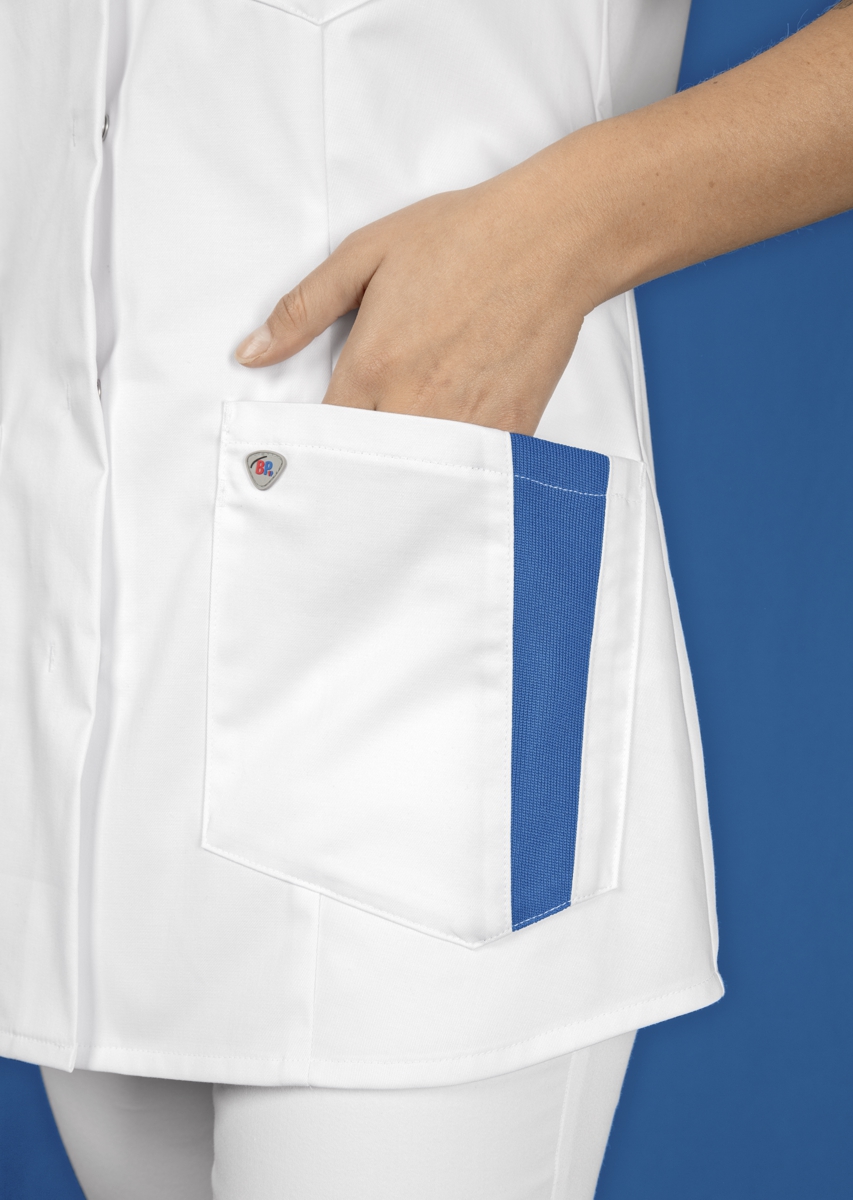 1710-684-2106 BP® Stretch women's tunic white/azure blue Thumbnail 4