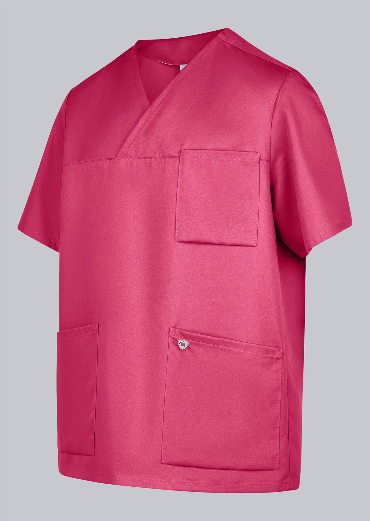 1633-852-0180 BP® Lightweight unisex slip-on tunic with TENCEL™ Lyocell raspberry Thumbnail 1