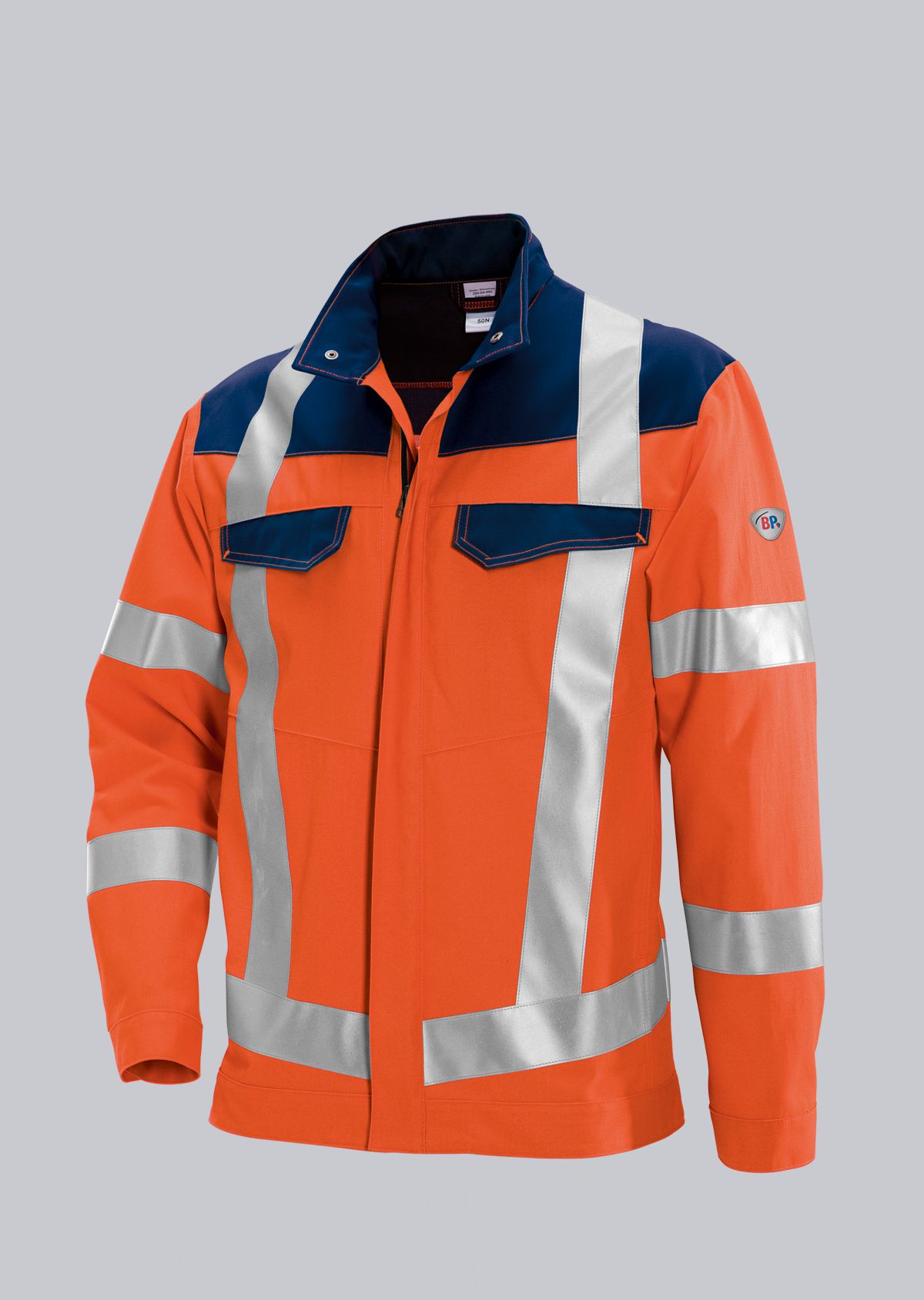 2012-845-8510_BP® Veste à haute visibilité_orange haute visibilité/bleu marine_image 1