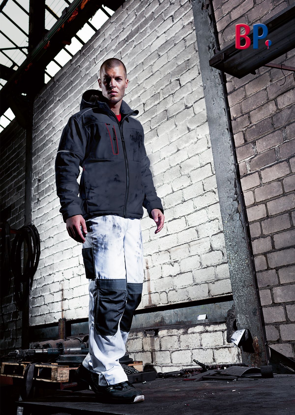 1789-555-21_BP® Pantalon de travail résistant avec genouillères_blanc/gris foncé_image 3