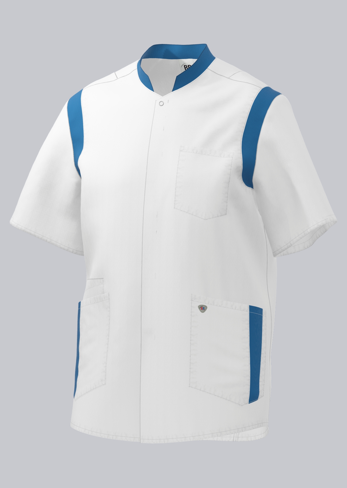 BP® STRETCH-Kasack für Herren 1711-684-2106_BP® STRETCH-Kasack für Herren_weiß/azurblau_Cover Bild
