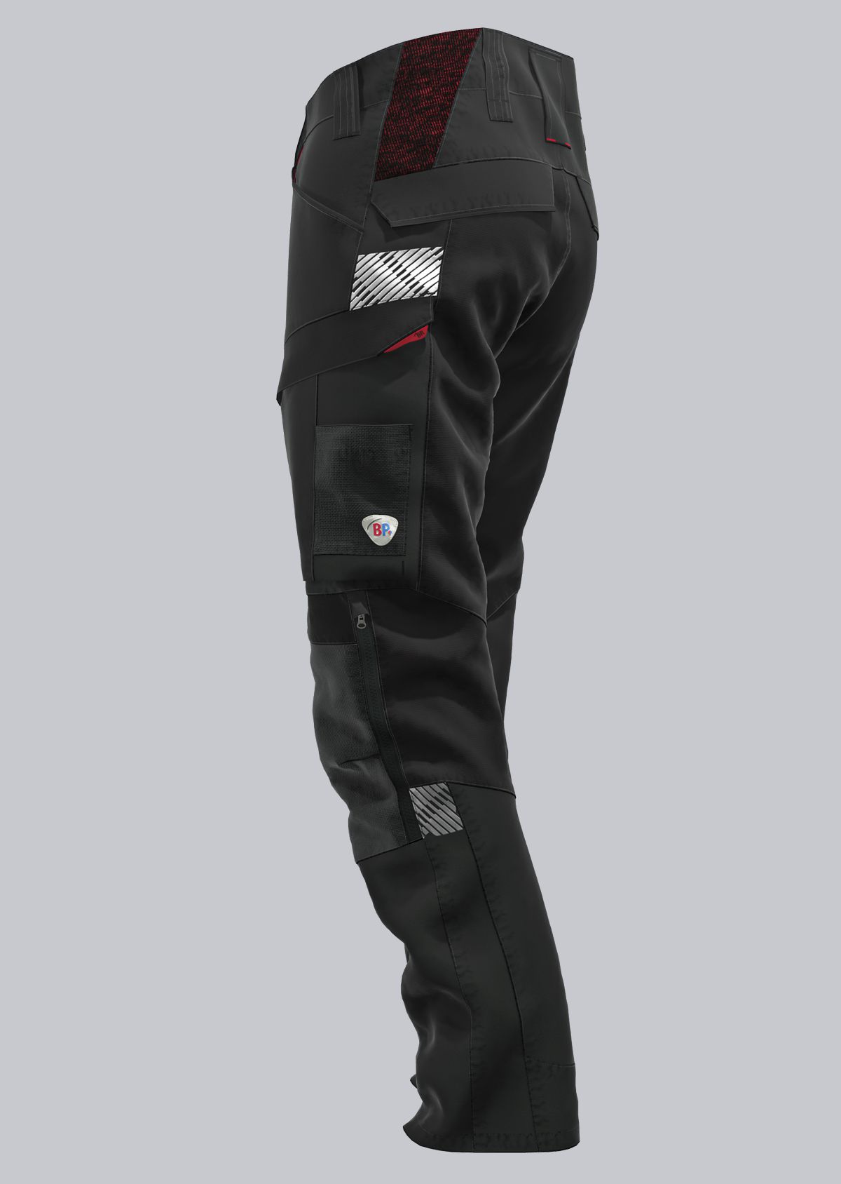 BP® Robuste Hybrid-Arbeitshose mit Kniepolstertaschen schwarz Thumbnail 1
